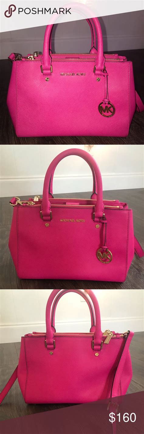 hot pink and white michael kors purse|Michael Kors purses hot pink.